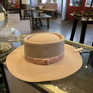 Nwt Lele Sadoughi Light Pastel Pink Hat with Pink Band Dreams do come true! Barbie in her one-of-a-kind Lele  main image 4